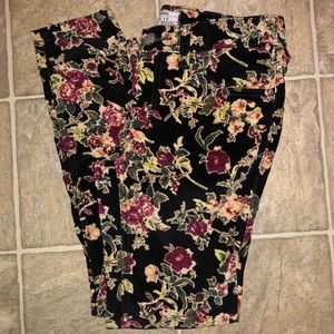 Free People Suede Floral Pants